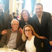 Con Luis Mateo Díez, Berna González-Harbour, Fernando Royuela y Palmira Márquez (2016)